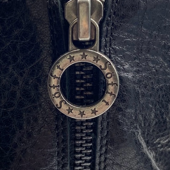 Sofft Womens Shoes Sharnell Low Boots 6.5 Black Leather Aqua Sofft Comfortable - Picture 5 of 14